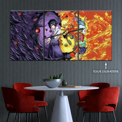 Naruto Canvas Wall Art - NA5010 - Naruto Uzumaki - Sasuke Uchiha