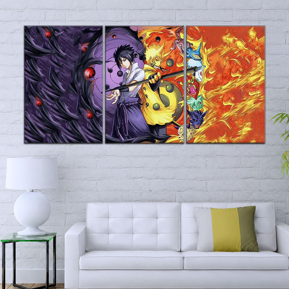 Naruto Canvas Wall Art - NA5010 - Naruto Uzumaki - Sasuke Uchiha