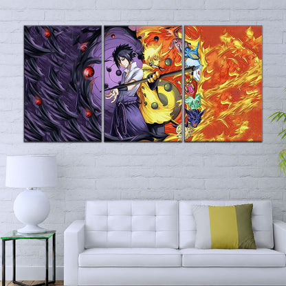 Naruto Canvas Wall Art - NA5010 - Naruto Uzumaki - Sasuke Uchiha