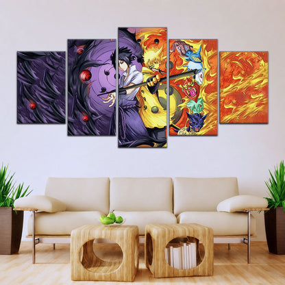Naruto Canvas Wall Art - NA5010 - Naruto Uzumaki - Sasuke Uchiha