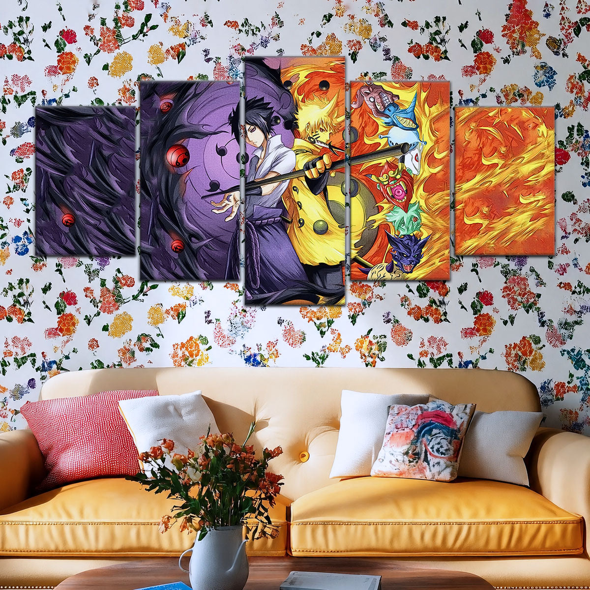 Naruto Canvas Wall Art - NA5010 - Naruto Uzumaki - Sasuke Uchiha