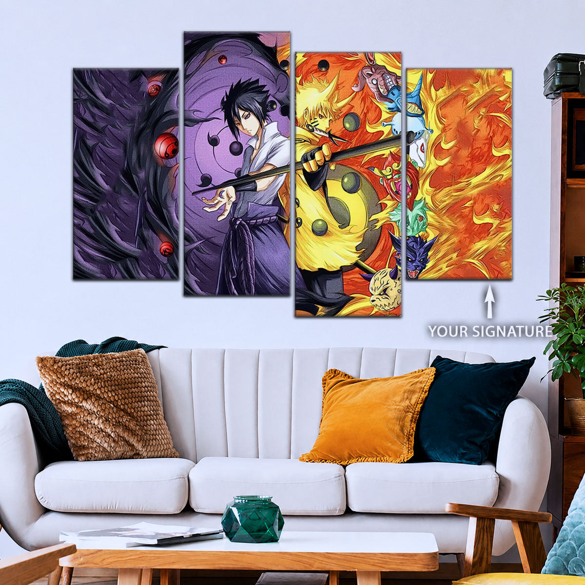 Naruto Canvas Wall Art - NA5010 - Naruto Uzumaki - Sasuke Uchiha