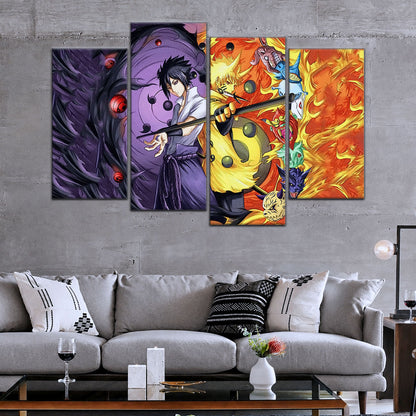 Naruto Canvas Wall Art - NA5010 - Naruto Uzumaki - Sasuke Uchiha