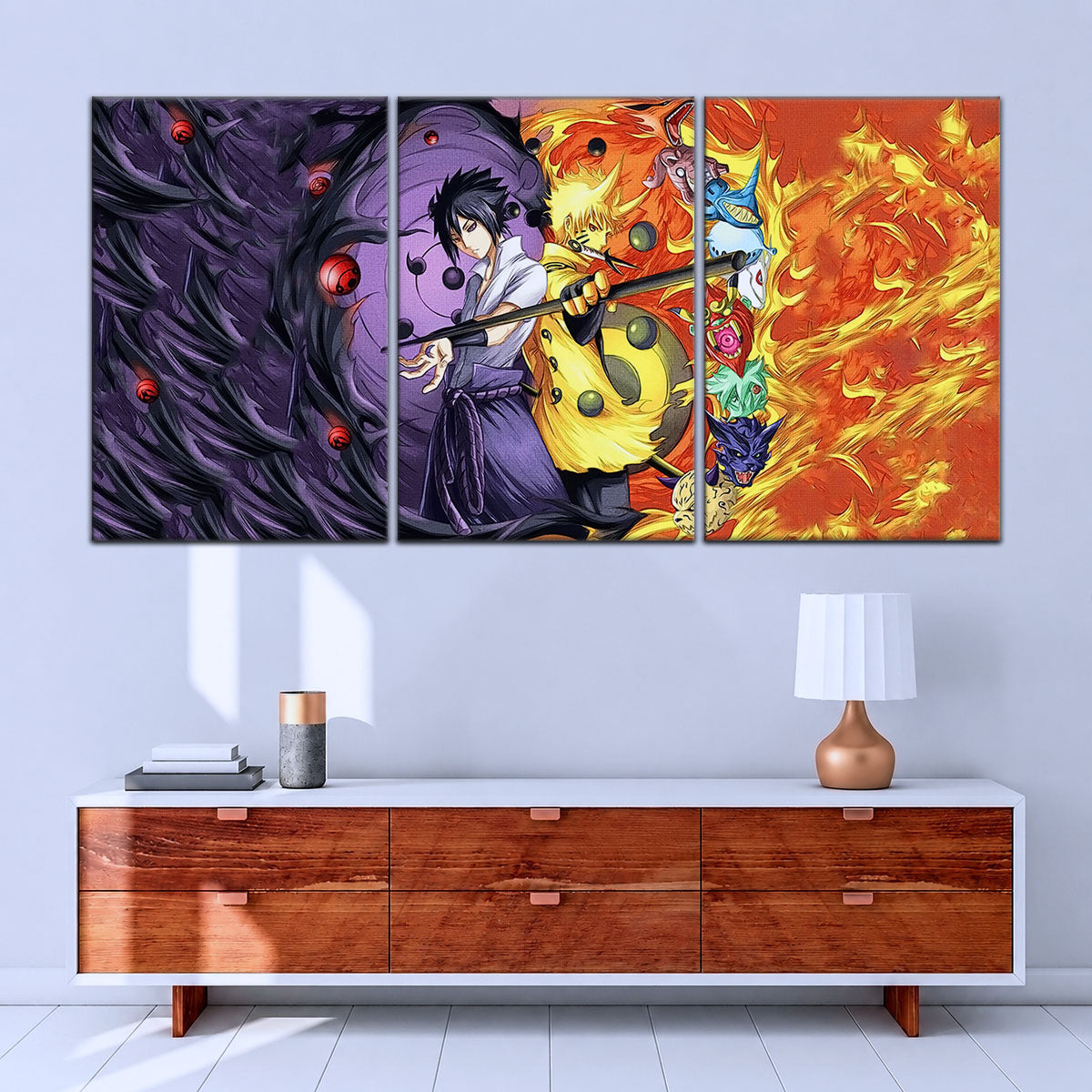 Naruto Canvas Wall Art - NA5010 - Naruto Uzumaki - Sasuke Uchiha