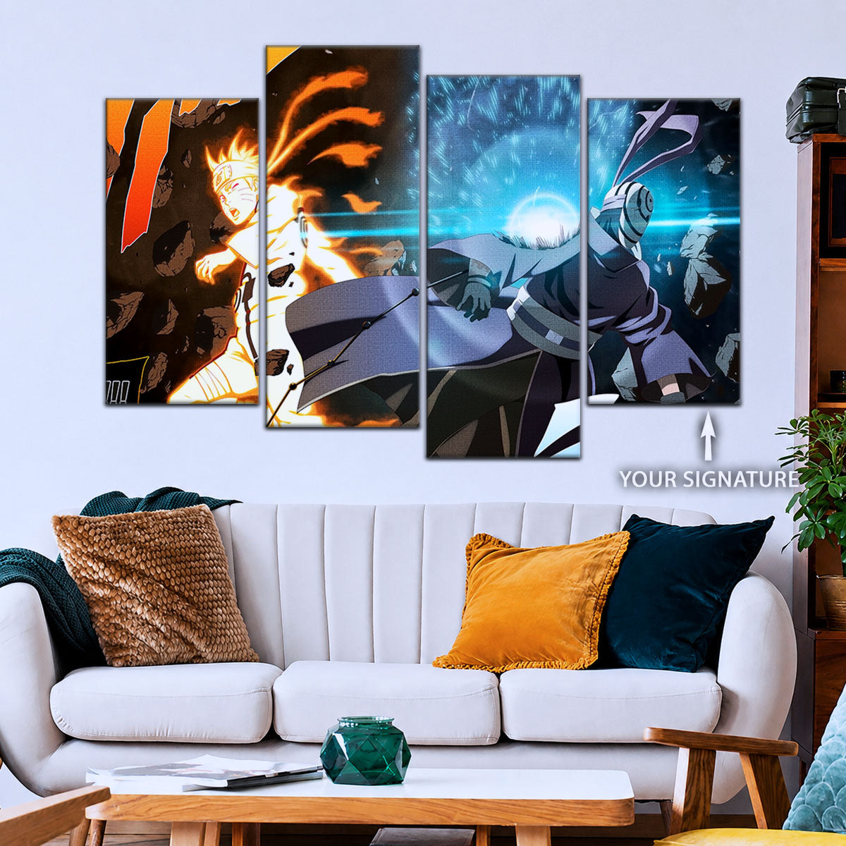 Naruto Canvas Wall Art - NA5011 - Naruto Uzumaki - Obito Uchiha Sage of Six Paths