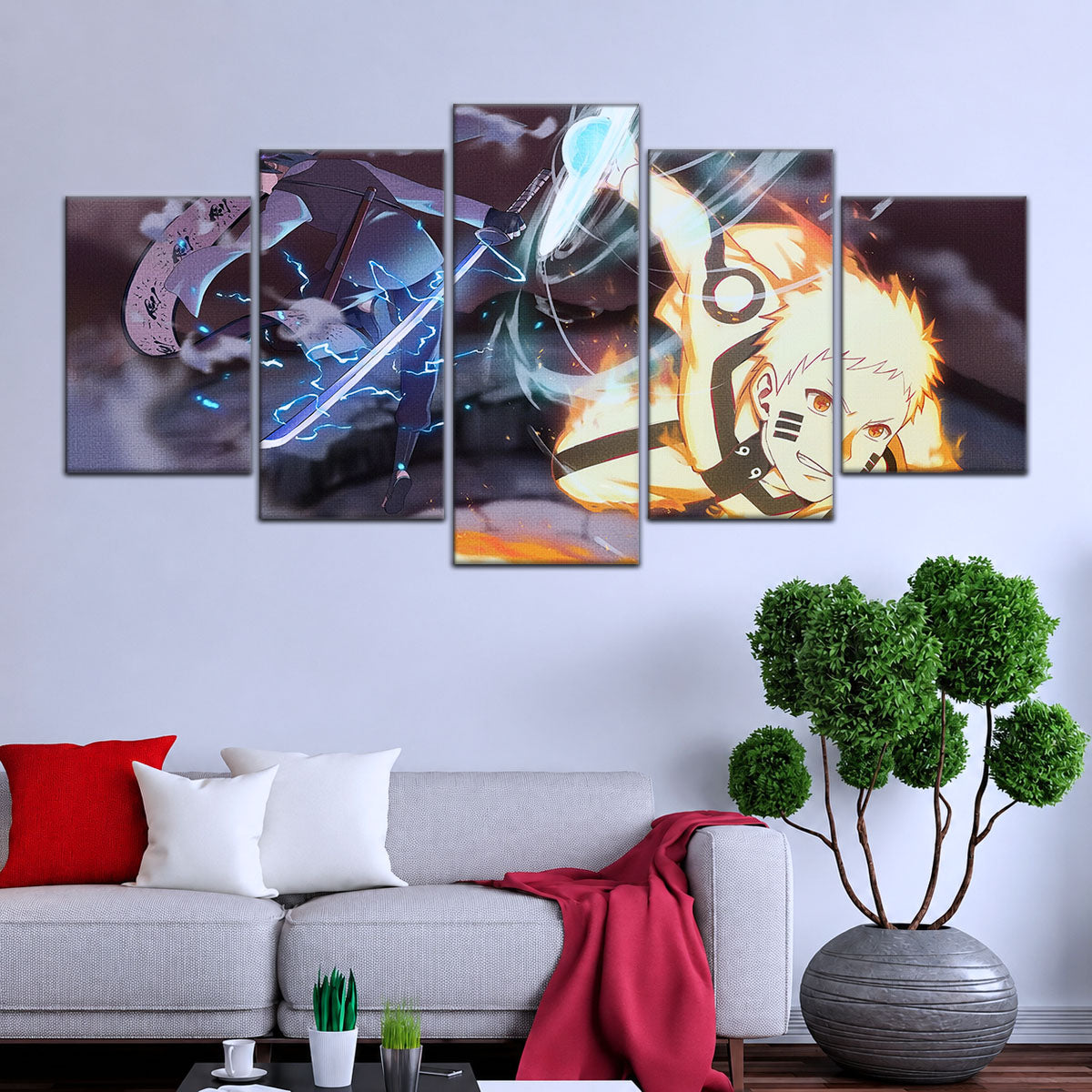 Naruto Canvas Wall Art - NA5012 - Naruto Uzumaki - Sasuke Uchiha