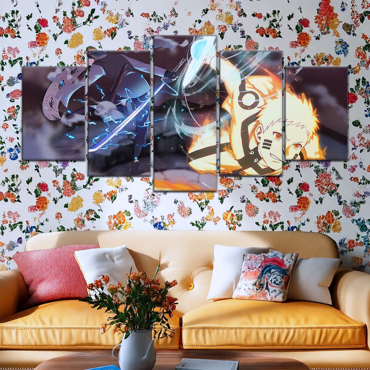 Naruto Canvas Wall Art - NA5012 - Naruto Uzumaki - Sasuke Uchiha
