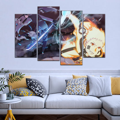 Naruto Canvas Wall Art - NA5012 - Naruto Uzumaki - Sasuke Uchiha