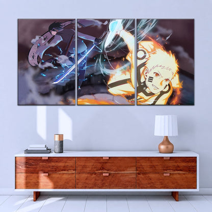 Naruto Canvas Wall Art - NA5012 - Naruto Uzumaki - Sasuke Uchiha