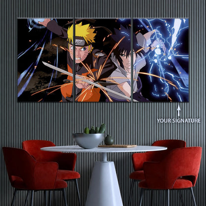 Naruto Canvas Wall Art - NA5013 - Naruto Uzumaki - Sasuke Uchiha