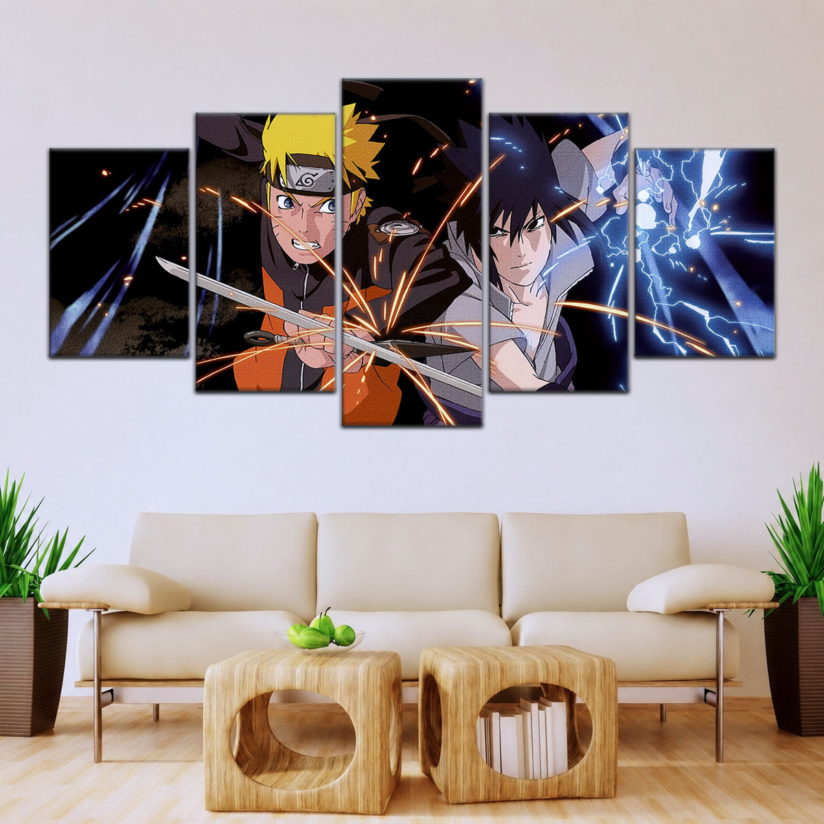 Naruto Canvas Wall Art - NA5013 - Naruto Uzumaki - Sasuke Uchiha