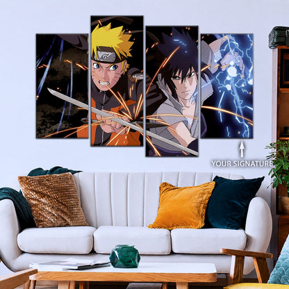 Naruto Canvas Wall Art - NA5013 - Naruto Uzumaki - Sasuke Uchiha