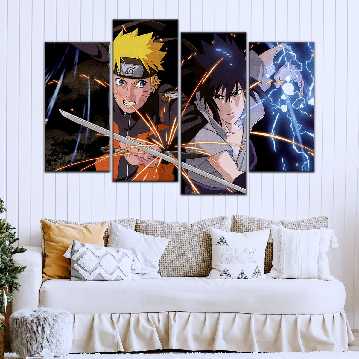 Naruto Canvas Wall Art - NA5013 - Naruto Uzumaki - Sasuke Uchiha