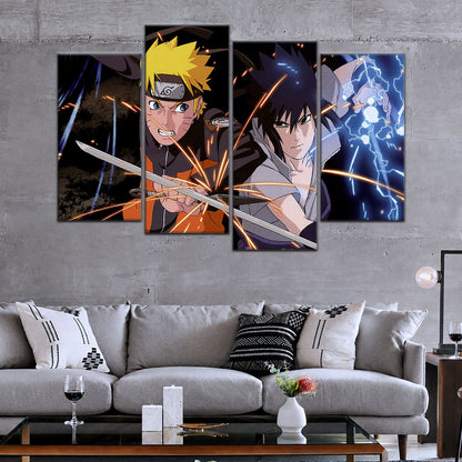 Naruto Canvas Wall Art - NA5013 - Naruto Uzumaki - Sasuke Uchiha