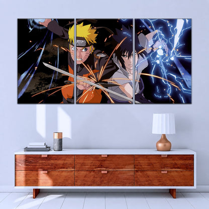 Naruto Canvas Wall Art - NA5013 - Naruto Uzumaki - Sasuke Uchiha