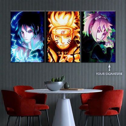 Naruto Canvas Wall Art - NA5015 - Sakura Haruno - Naruto Uzumaki - Sasuke Uchiha