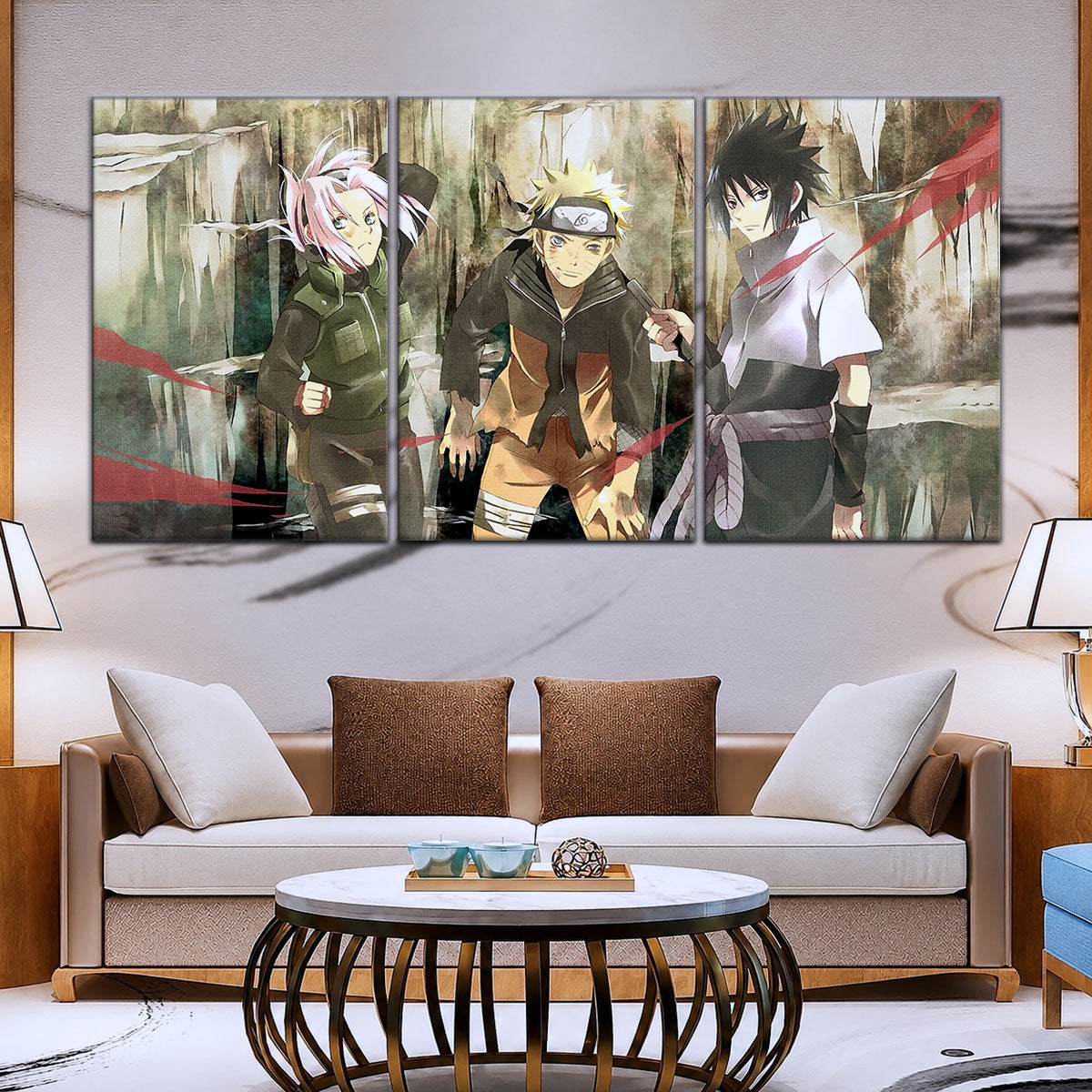 Naruto Canvas Wall Art - NA5017 - Sakura Haruno - Naruto Uzumaki - Sasuke Uchiha