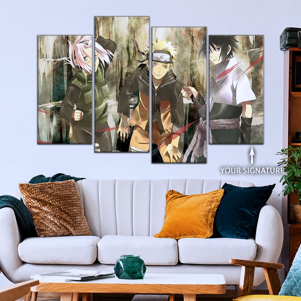 Naruto Canvas Wall Art - NA5017 - Sakura Haruno - Naruto Uzumaki - Sasuke Uchiha