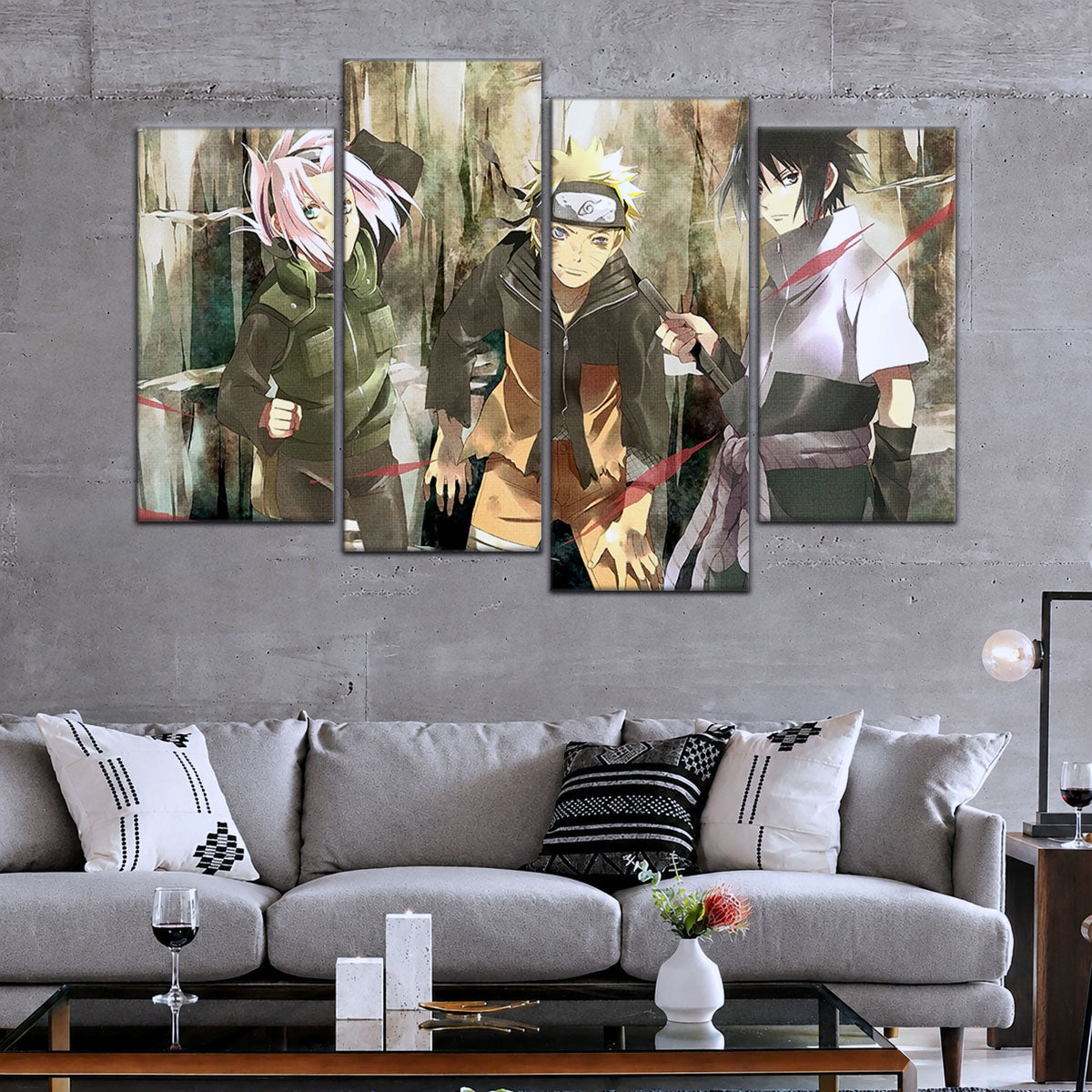 Naruto Canvas Wall Art - NA5017 - Sakura Haruno - Naruto Uzumaki - Sasuke Uchiha