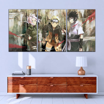 Naruto Canvas Wall Art - NA5017 - Sakura Haruno - Naruto Uzumaki - Sasuke Uchiha
