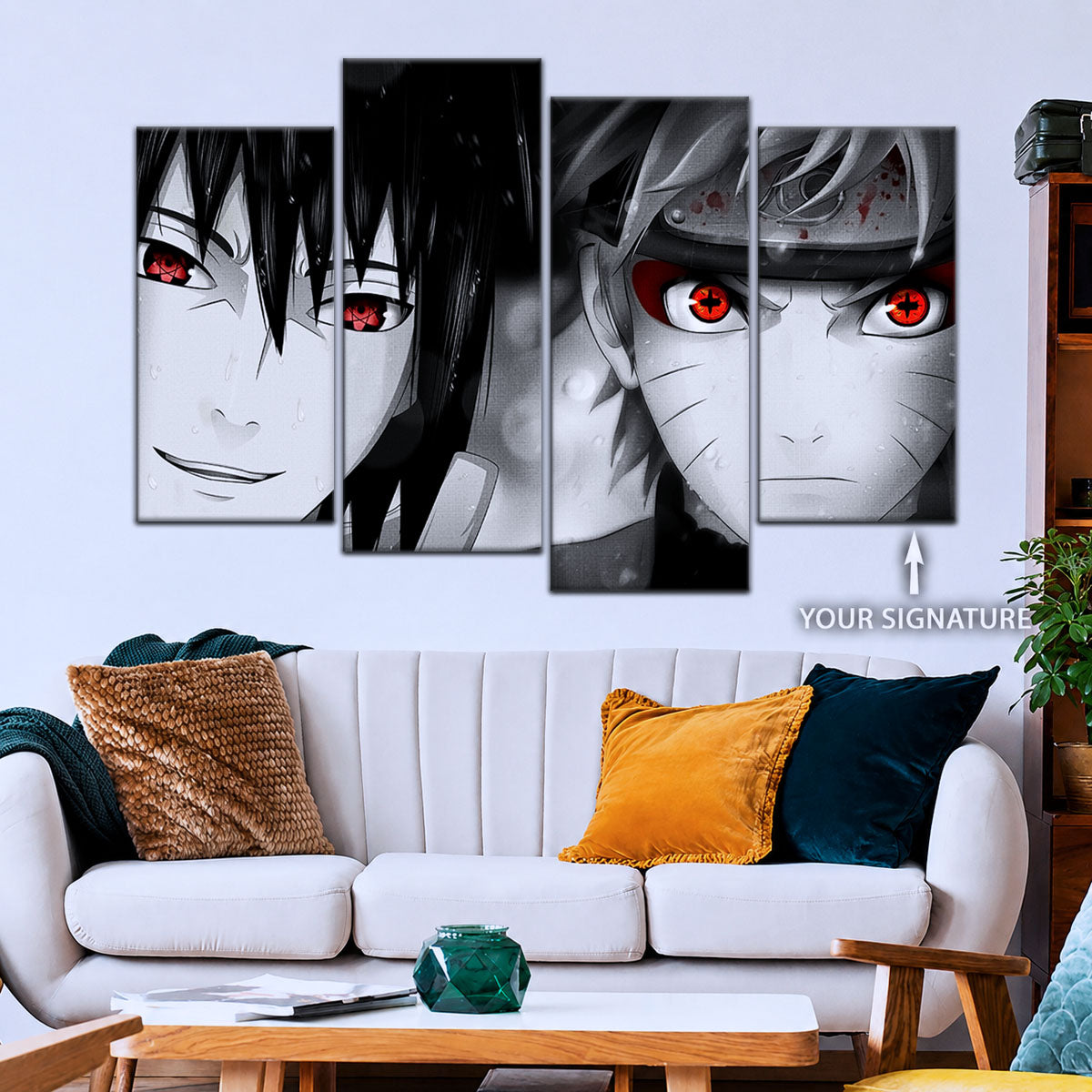 Naruto Canvas Wall Art - NA5019 - Naruto Uzumaki - Sasuke Uchiha