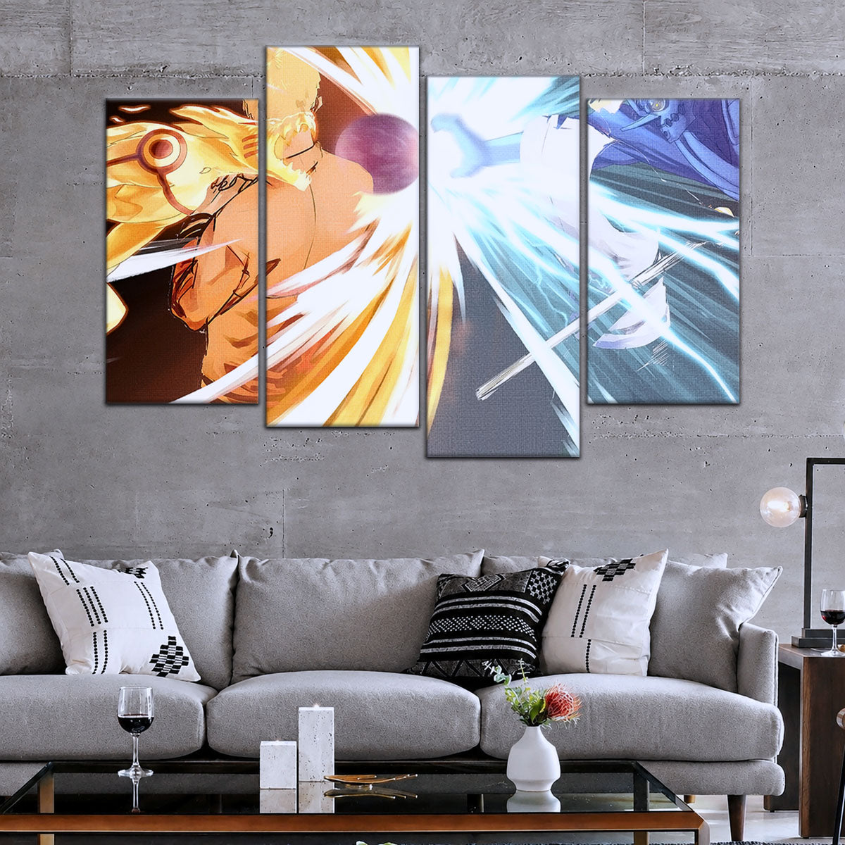 Naruto Canvas Wall Art - NA5020 - Naruto Uzumaki - Sasuke Uchiha