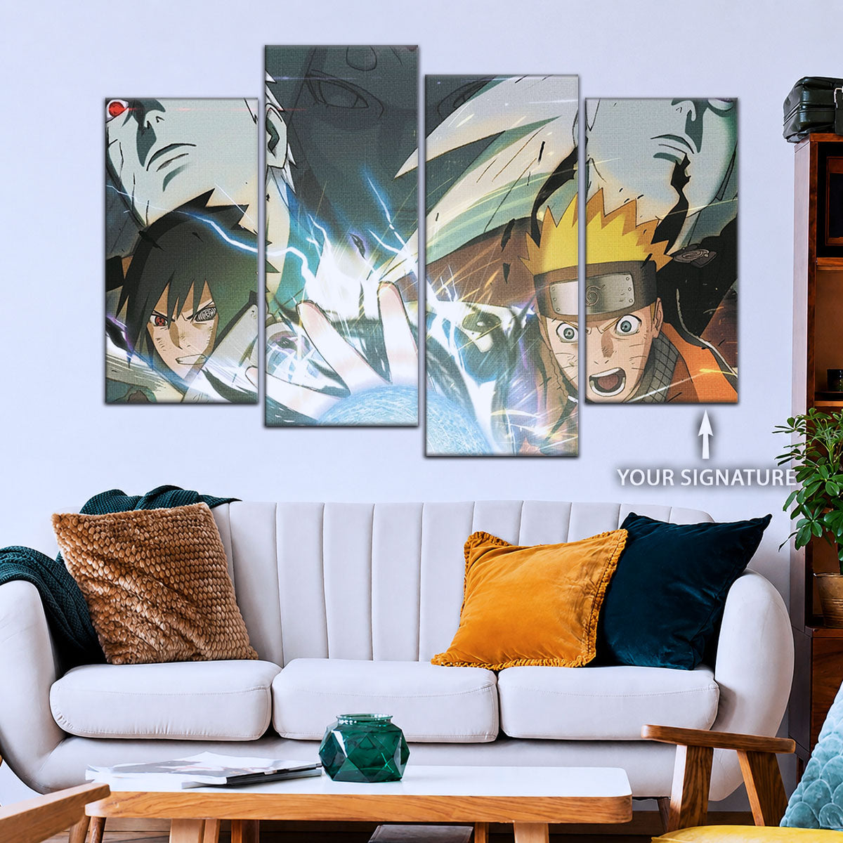 Naruto Canvas Wall Art - NA5021 - Naruto Uzumaki - Sasuke Uchiha - Obito - Madara