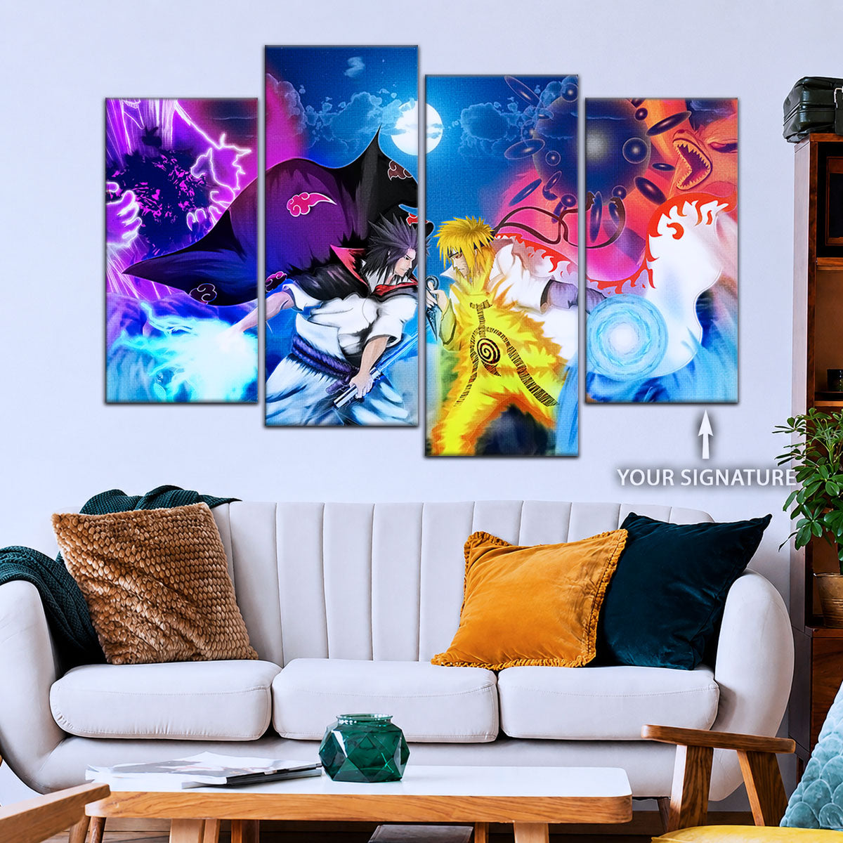Naruto Canvas Wall Art - NA5023 - Naruto Uzumaki - Sasuke Uchiha