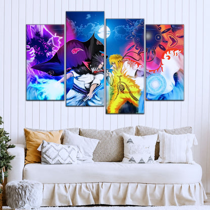 Naruto Canvas Wall Art - NA5023 - Naruto Uzumaki - Sasuke Uchiha