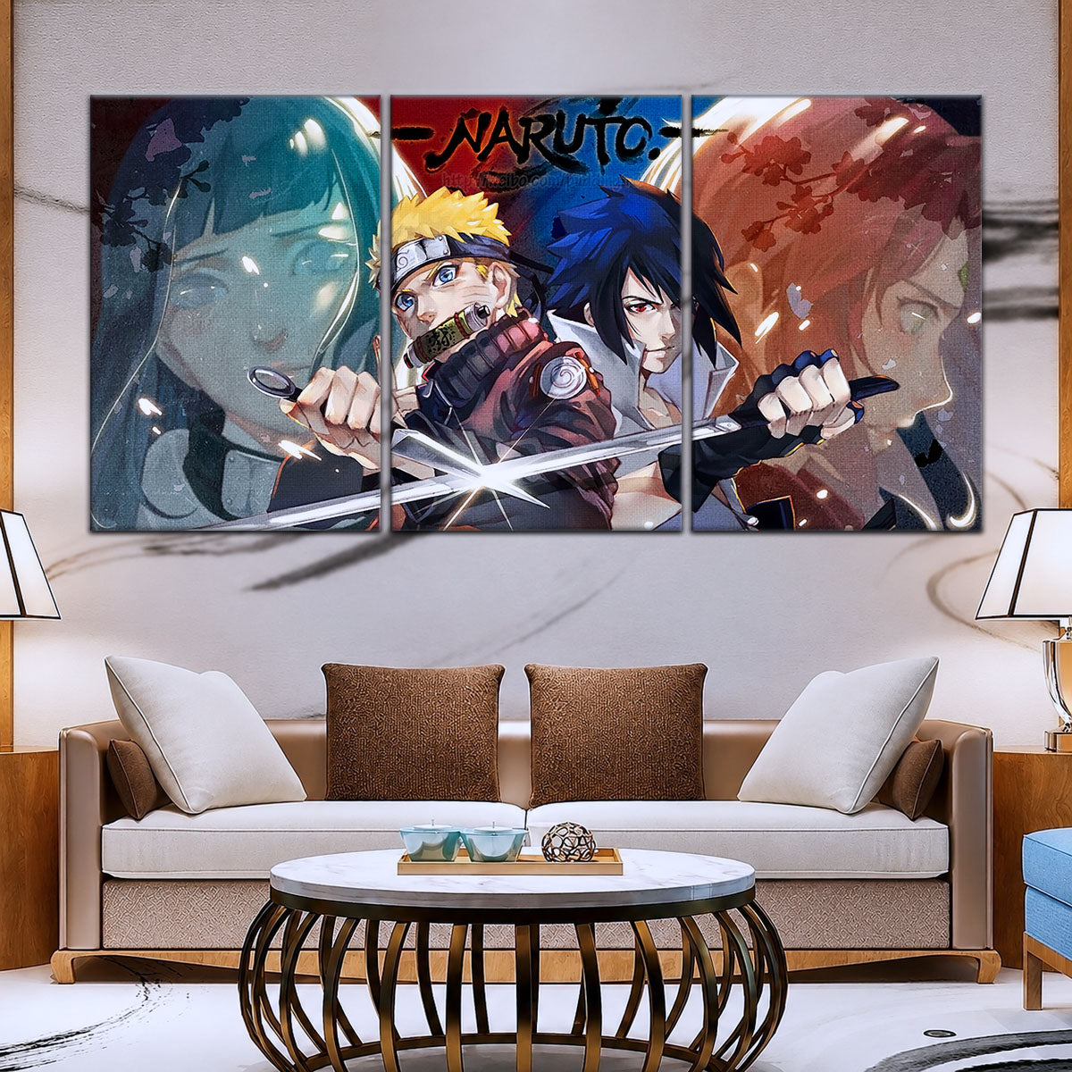 Naruto Canvas Wall Art - NA5024 - Sakura - Hinata - Naruto - Sasuke