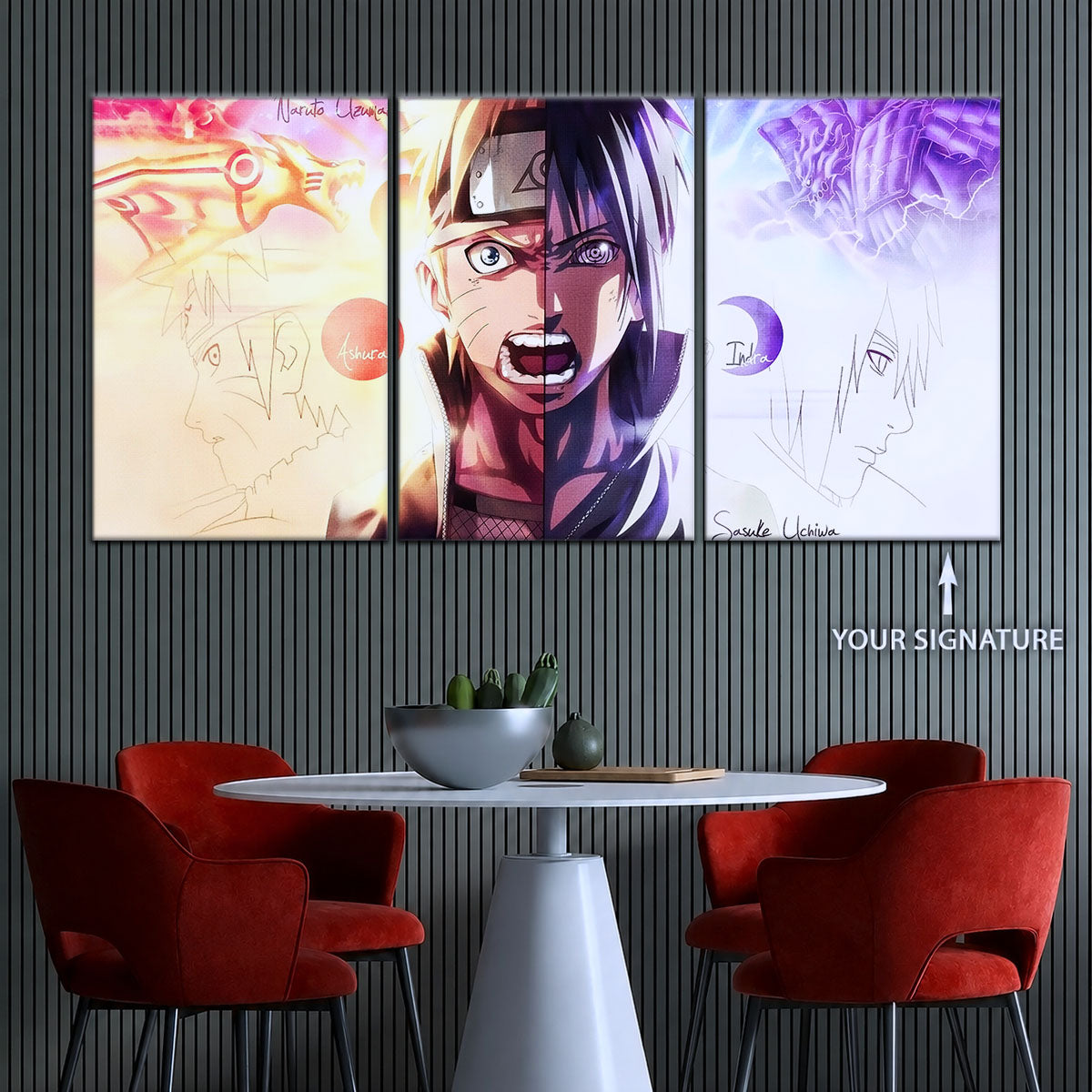 Naruto Canvas Wall Art - NA5026 - Naruto Uzumaki - Sasuke Uchiha