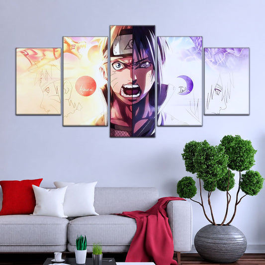 Naruto Canvas Wall Art - NA5026 - Naruto Uzumaki - Sasuke Uchiha