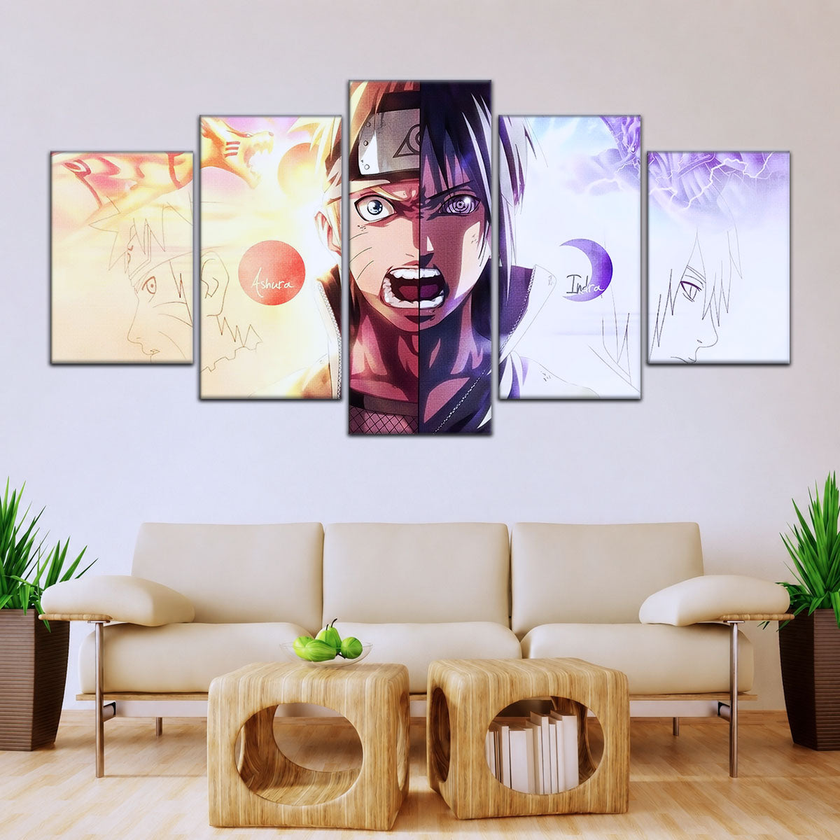 Naruto Canvas Wall Art - NA5026 - Naruto Uzumaki - Sasuke Uchiha