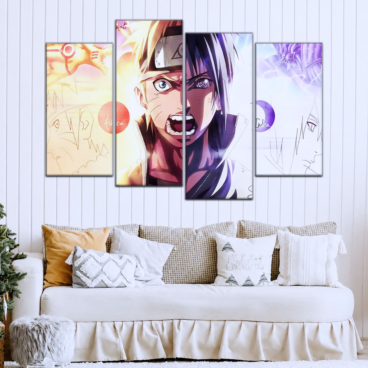 Naruto Canvas Wall Art - NA5026 - Naruto Uzumaki - Sasuke Uchiha