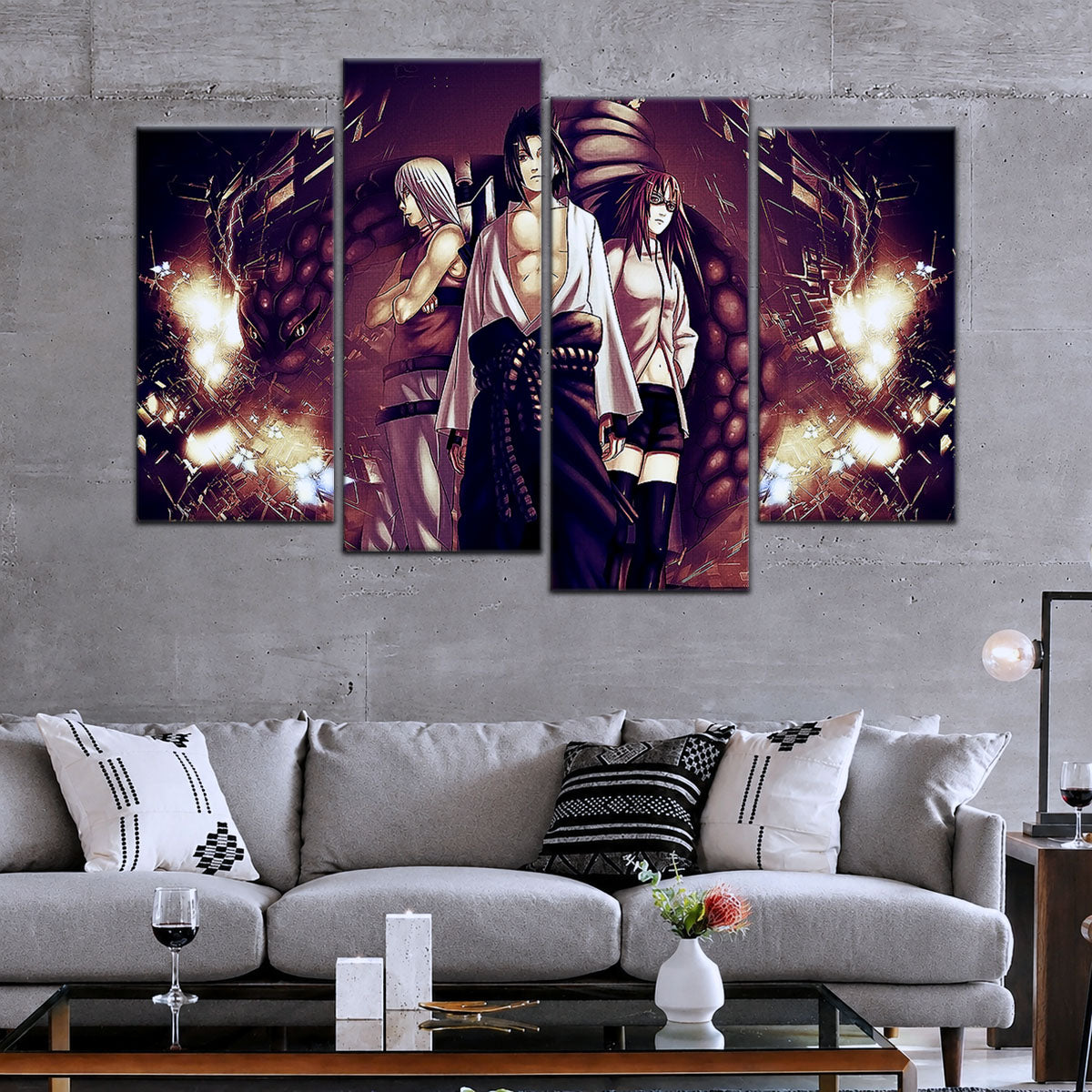 Naruto Canvas Wall Art - NA5054 - Suigetsu Hozuki Karin - Sasuke Uchiha