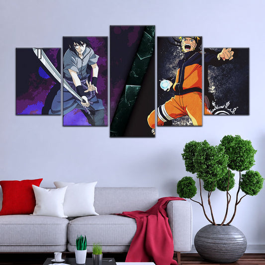 Naruto Canvas Wall Art - NA5055 - Naruto Uzumaki - Sasuke Uchiha