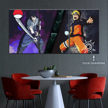 Naruto Canvas Wall Art - NA5055 - Naruto Uzumaki - Sasuke Uchiha