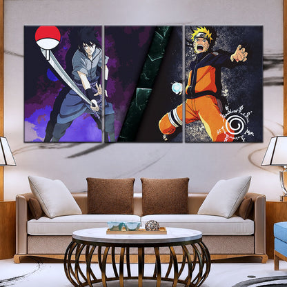 Naruto Canvas Wall Art - NA5055 - Naruto Uzumaki - Sasuke Uchiha