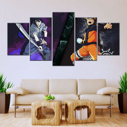 Naruto Canvas Wall Art - NA5055 - Naruto Uzumaki - Sasuke Uchiha