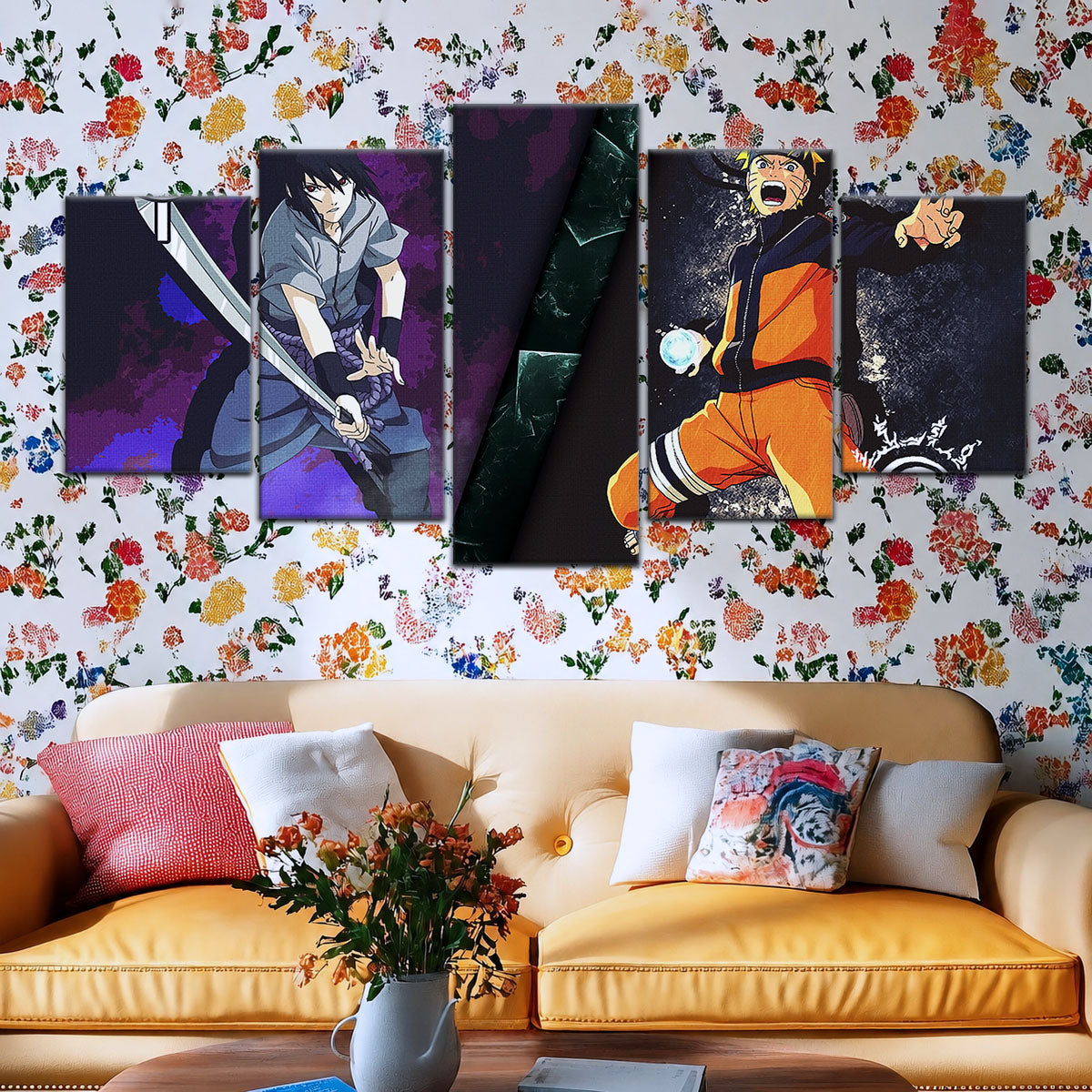 Naruto Canvas Wall Art - NA5055 - Naruto Uzumaki - Sasuke Uchiha