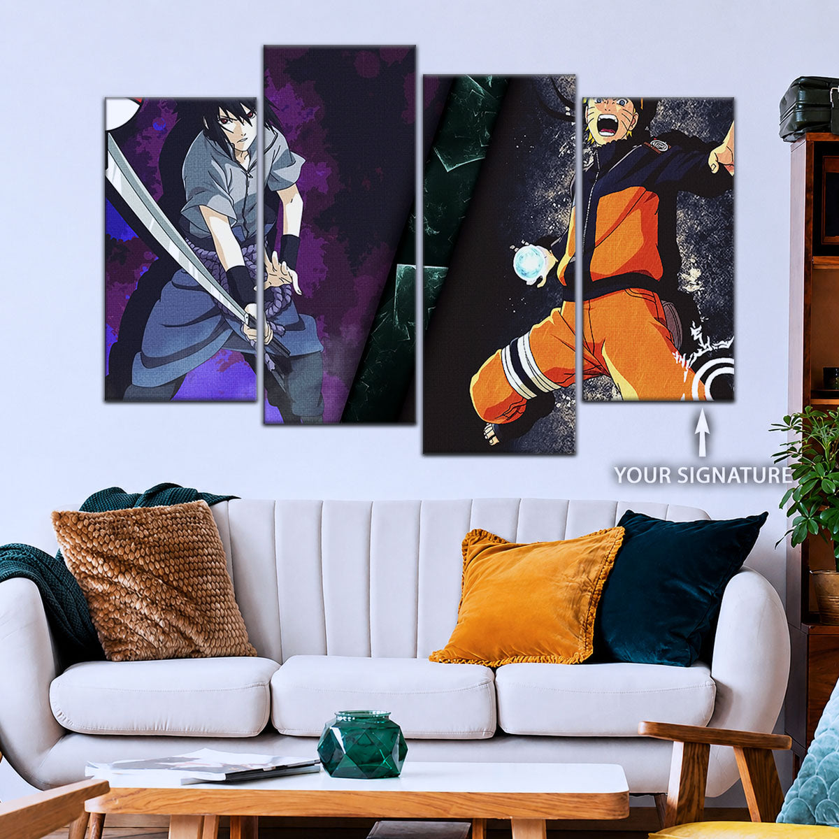Naruto Canvas Wall Art - NA5055 - Naruto Uzumaki - Sasuke Uchiha