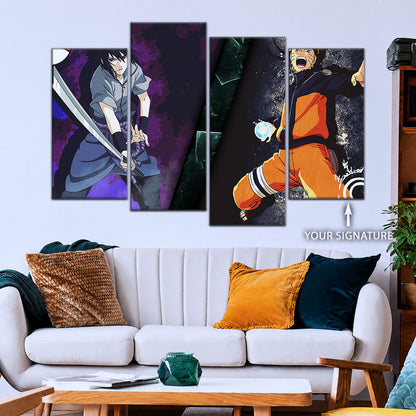 Naruto Canvas Wall Art - NA5055 - Naruto Uzumaki - Sasuke Uchiha