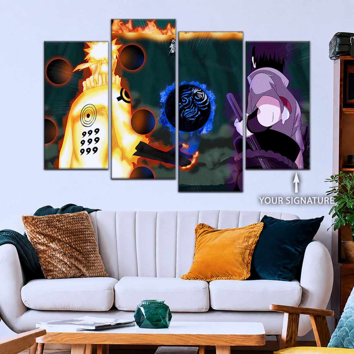 Naruto Canvas Wall Art - NA5056 - Naruto Uzumaki - Sasuke Uchiha