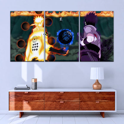 Naruto Canvas Wall Art - NA5056 - Naruto Uzumaki - Sasuke Uchiha