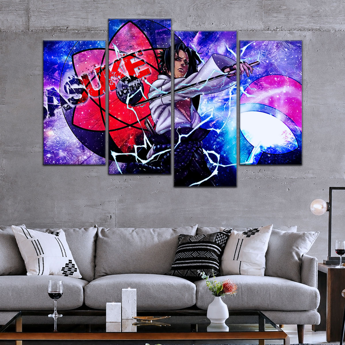 Naruto Canvas Wall Art - NA5058 - Epic Sasuke Uchiha - Naruto Power Unleashed