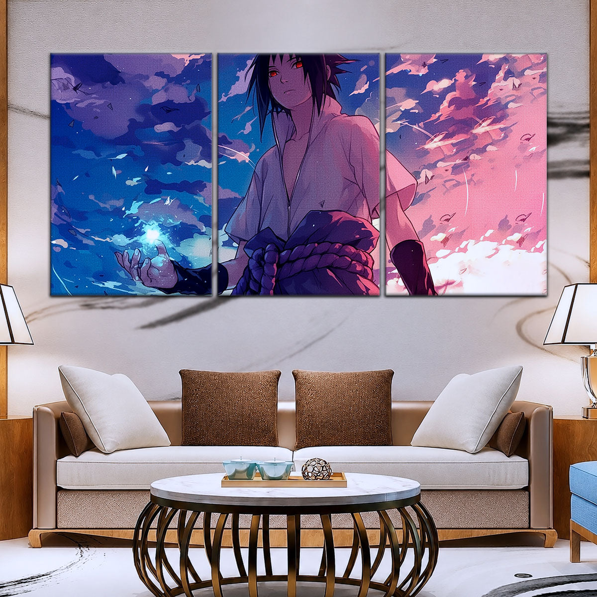 Naruto Canvas Wall Art - NA5059 - Sasuke Uchiha Sharingan & Chidori