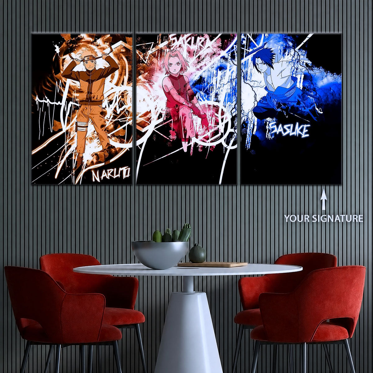 Naruto Canvas Wall Art - NA5060 - Uzumaki Naruto - Uchiha Sasuke - Sakura Haruno