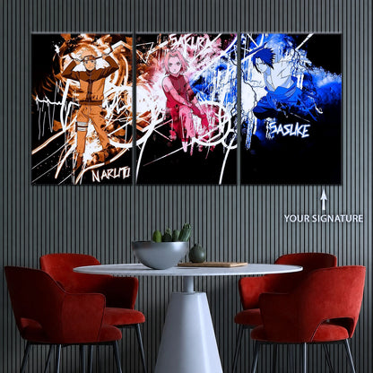 Naruto Canvas Wall Art - NA5060 - Uzumaki Naruto - Uchiha Sasuke - Sakura Haruno