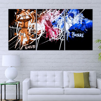 Naruto Canvas Wall Art - NA5060 - Uzumaki Naruto - Uchiha Sasuke - Sakura Haruno