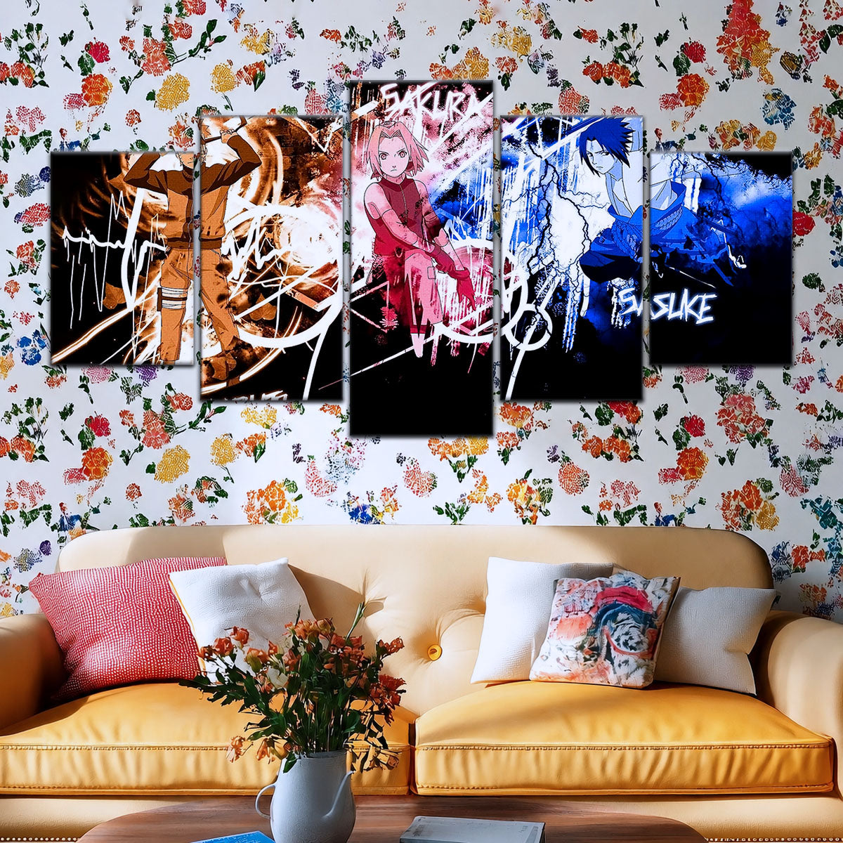 Naruto Canvas Wall Art - NA5060 - Uzumaki Naruto - Uchiha Sasuke - Sakura Haruno